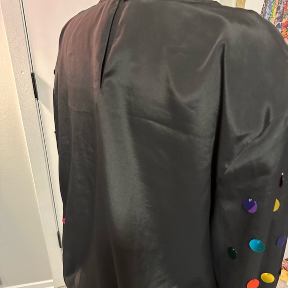 80s oversized silky-like top - Picture 3 of 4